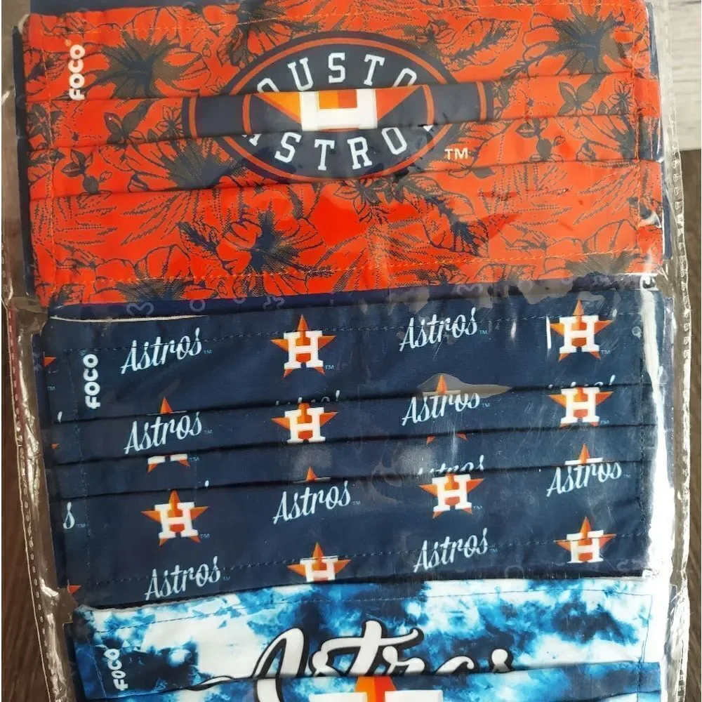 NEW Foco MLB Houston Astros Matchday 3 Pack Face Masks